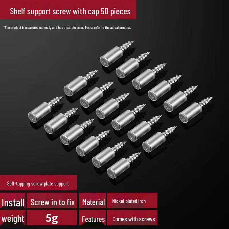 Adjustable Punch-Free Shelf Support Bracket with Self-Tapping Screws