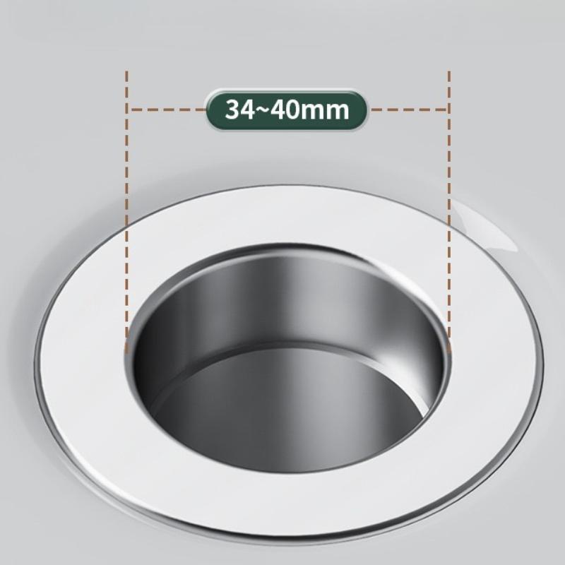 Stainless Steel Sink Drain Filter - Anti-Clog Hair Stopper & Odor Seal for Bathroom/Kitchen Pop-Up Drain, Bath Tub Drainage
