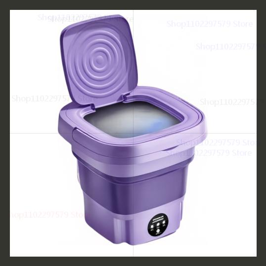 Home Mini Washing Machine Student Dormitory Lingerie Sock Portable Washing Machine 8L Large Capacity Foldable Washing Machine