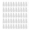 50pcs Glass Nail Color Card Transparent Clear Nail Art Color Display Tips for Salon
