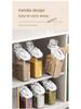 Japanese Style Transparent Rice Storage Jar with Measuring Cup, Moisture-Proof, Portable, for Home Kitchen Grain Storage