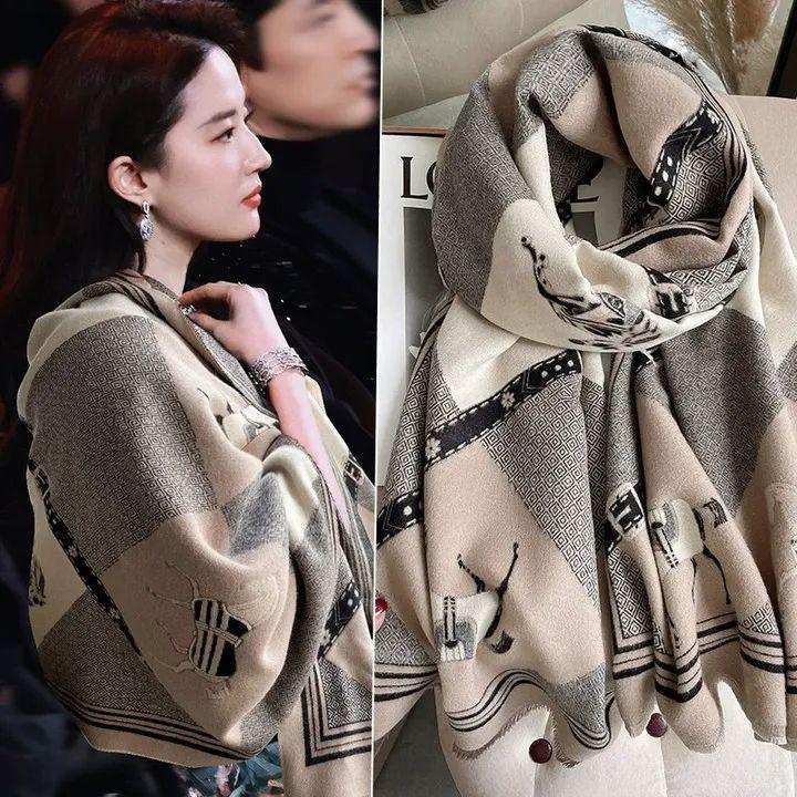 

Летняя шаль в стиле Ифэй: Модный женский шарф для офиса с кондиционером или универсальная верхняя одежда 200 cm чёрный