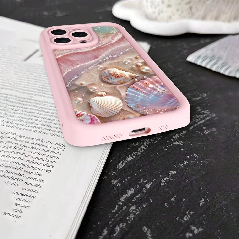 Kreatives rosa Muschel-Design Handyhülle geeignet für iPhone 17 16 15 14 13 12 11 Pro/Max/Plus sturzsichere und stoßfeste Rückabdeckung