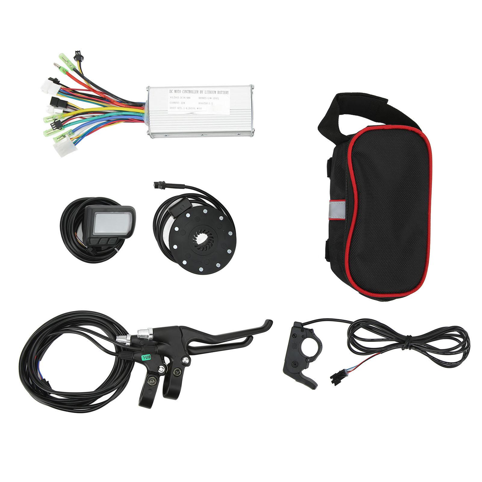 

22A 36V 48V 500W Electric Bike Motor Controller EN06 Display Brake Lever Set Electric Bicycle Conversion Kit