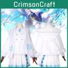 Sweet And Fresh White Cape Style Snow Initial Cosplay Outfit With Wig For Women