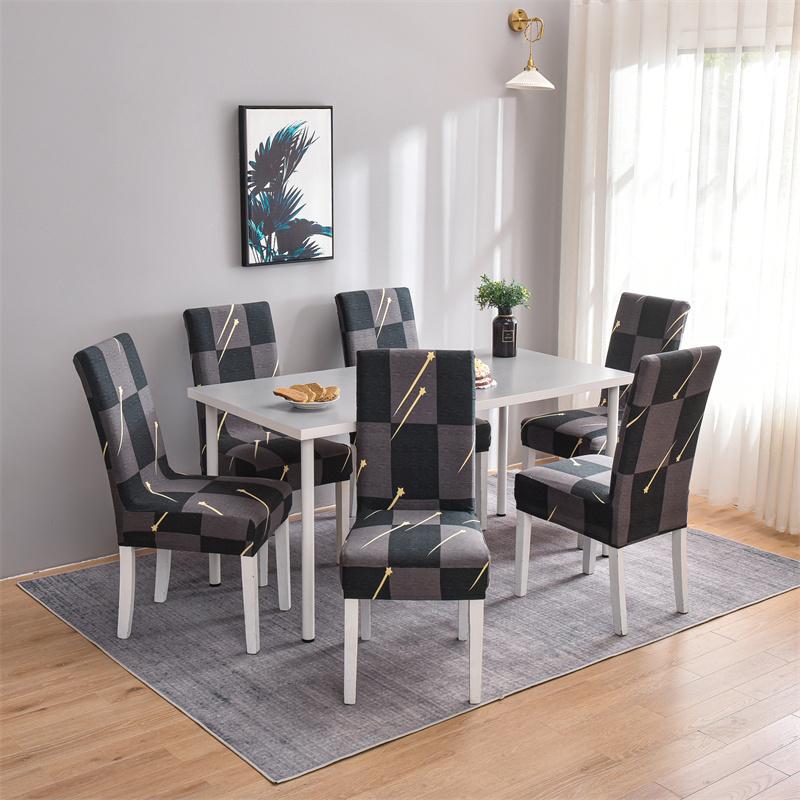 1PC Geometrische Spandex Stuhlhussen Stretch Esszimmer Sitzbezug Elastische Stuhl Schutzhülle für Restaurant Hochzeit Bankett