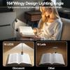 16 LED Wingy Book Light Rechargeable Book Lamp Reading Light in Bed 3 Color Temperatures Dimming Brightness Read Light Read Lamp