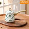 Stainless Steel Coffee Pot with Lid Chocolate Butter Milk Cup Coffee Tea Melting Jug Moka Pot for Office Home Kitchen