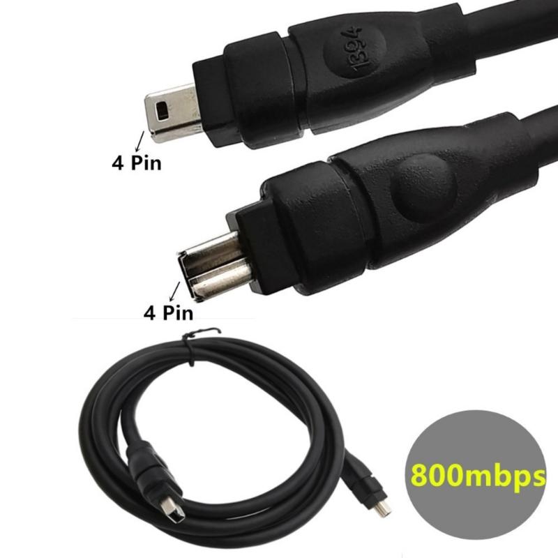 Professional FireWire 400 IEEE1394 Cable 4Pin Connectors for Camcorders and Audios Equipment for Laptop To Camcorder