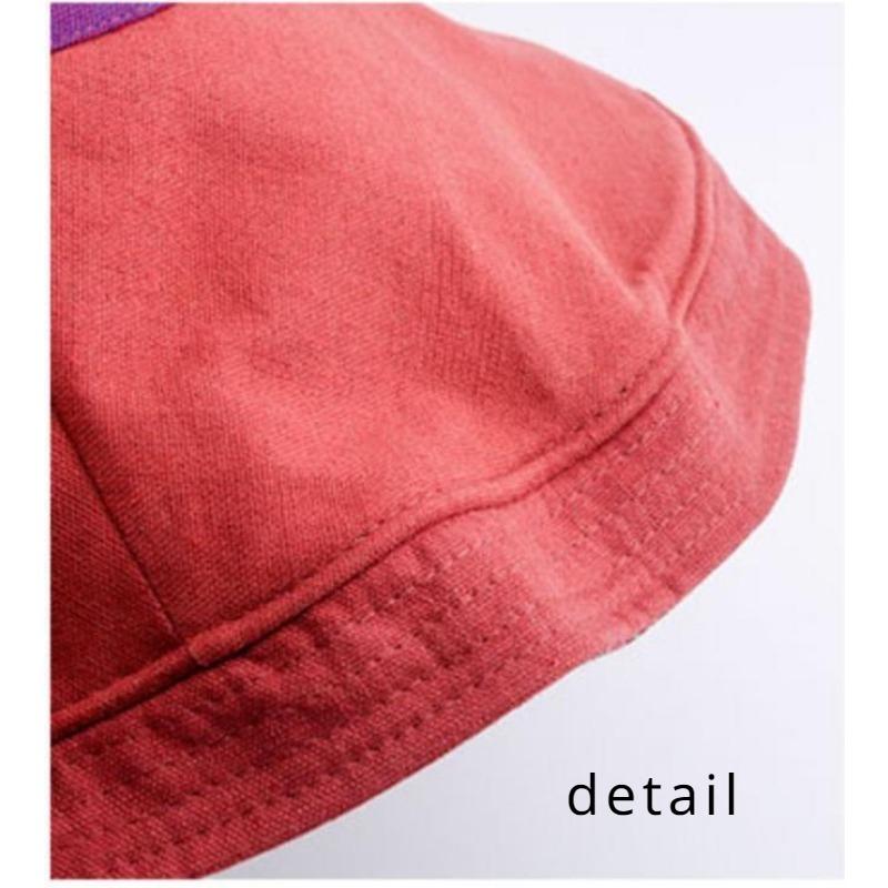 Sonnenschutz UV-Schutz Sonnenschirmhut Ethno-Stil Retro-Hut mit Kordelzug Damen Outdoor Sonnenschutz Schatten Wanderhut Doppelseitiger Fischerhut