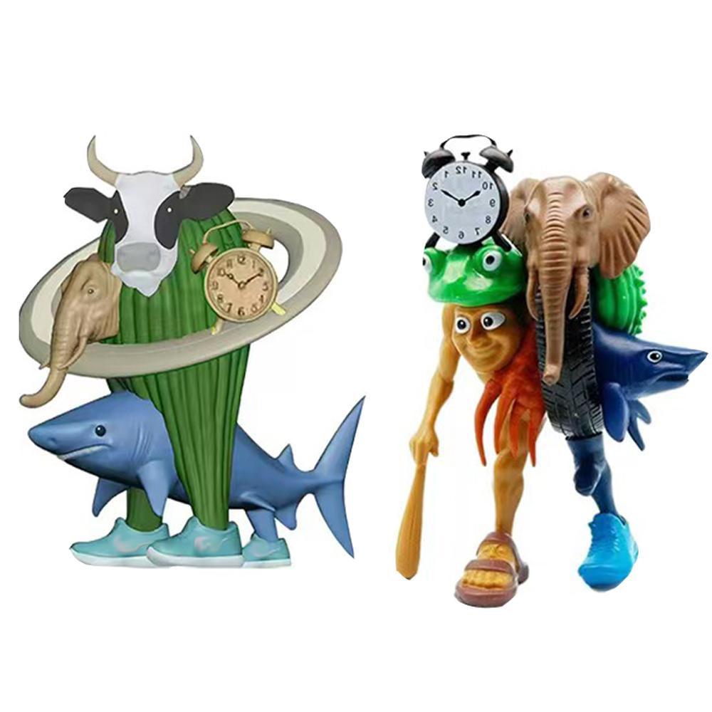 Italian Brainrot Tung Sahur Figure Toy Tralalero Tralala Figures Bombardino Crocodilo Shimpanzini Bananini Model Decor Doll Gift