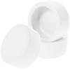 3Pcs Reptile Food Water Dish Thick Ceramics Bowl White Small Round Anti-Escape Lizard Feeding Basin Reptile Feeder