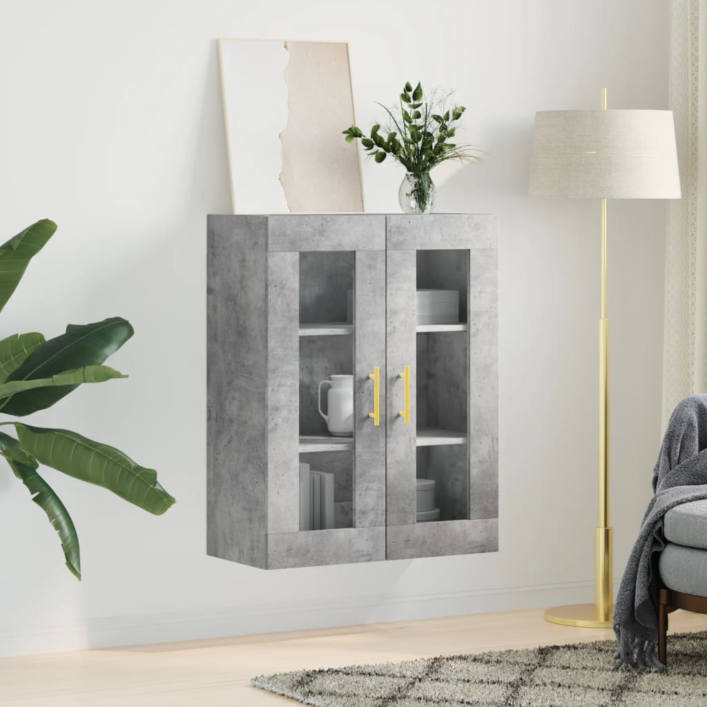 Wall Cabinet Concrete Grey 69.5 x 34 x 90 cm