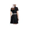 Fila Fw23 Brand Logo Print Golf Skirt And Shorts Slim Fit Two-Piece Polo Dress Women Dresses Black A11W335303F-BK