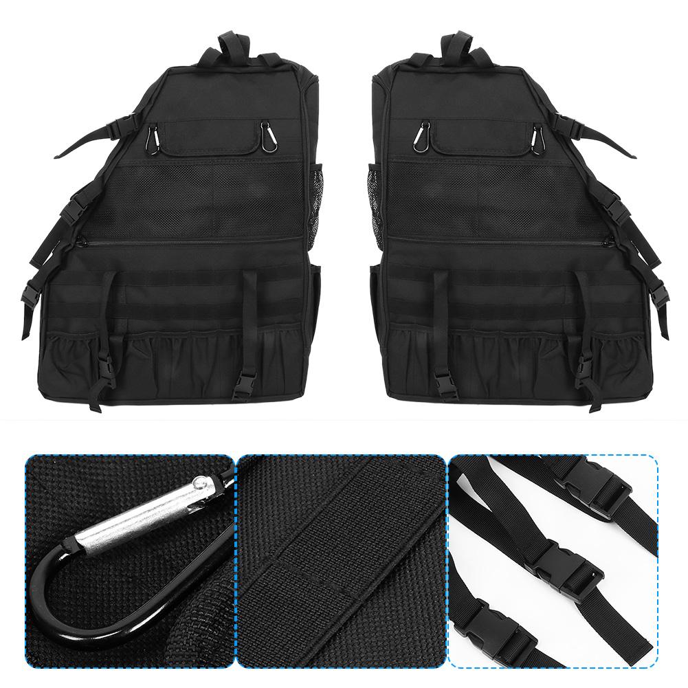 Roll Cage Storage Bag Multifunctional Trunk Organizer Tool Holder Fits for Jeep Wrangler 2 4 Door 2007 20162pcs