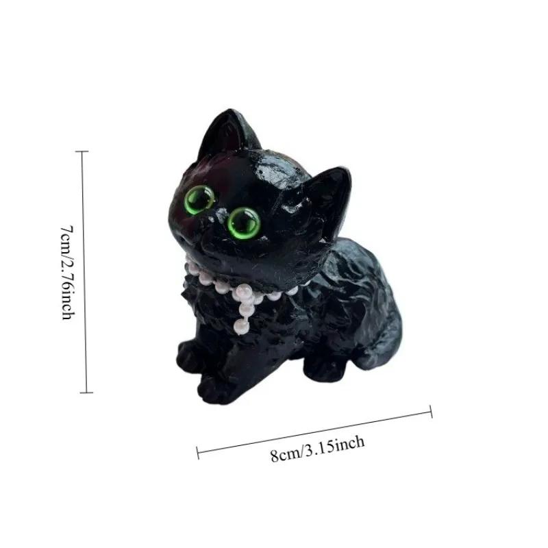 Schattige Squishy Zwarte Kat Knijpspeeltje Cartoon Decompressie Kat Speelgoed Zacht Gelei Gevoel Knijpspeeltje Kerst Anti-Angst Cadeaus Knijpspeeltjes