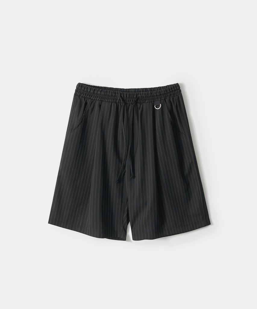 TRIP LE SENS Light Stripe Easy Elastic Half Pants_Black