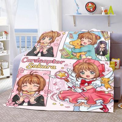 Cardcaptor Sakura Cozy Blanket Flannel Throw Soft Warm Lightweight Bed Sofa Blanket for Home Decor -QJY