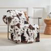 Flannel Blanket Animal Stripe Pattern Personalized Blanket Digital Printing Blanket Source Manufacturer Wholesale