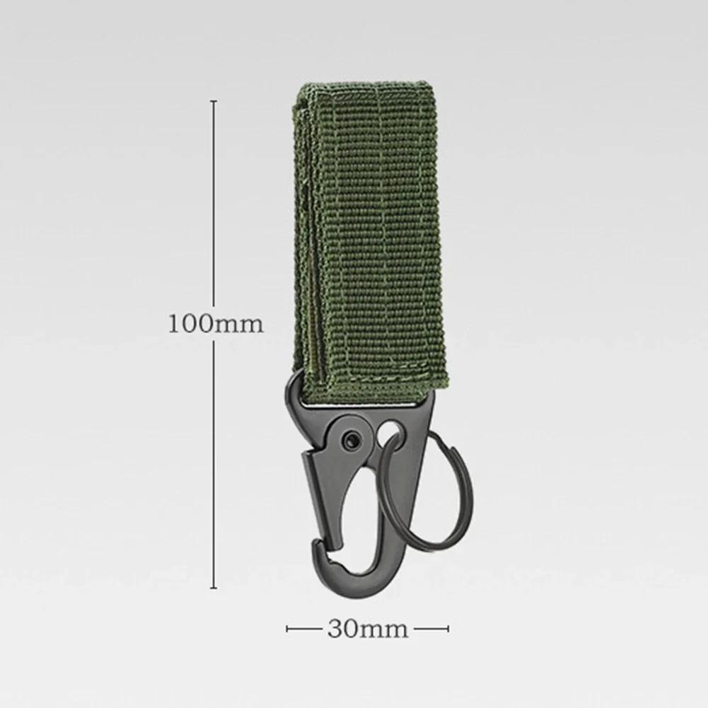 Tactical Carabiner Nylon Key Hook Holder Webbing Buckle Hanging Backpack Belt Buckle Keychain Camping Hiking Tools Accessories