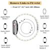 Do zegarka Apple Watch Series 10 42 mm/9 8 7 41 mm/SE (2023) SE (2022) SE 6 5 4 40mm/3 2 1 38mm Pasek do zegarka Pasek ze stali nierdzewnej