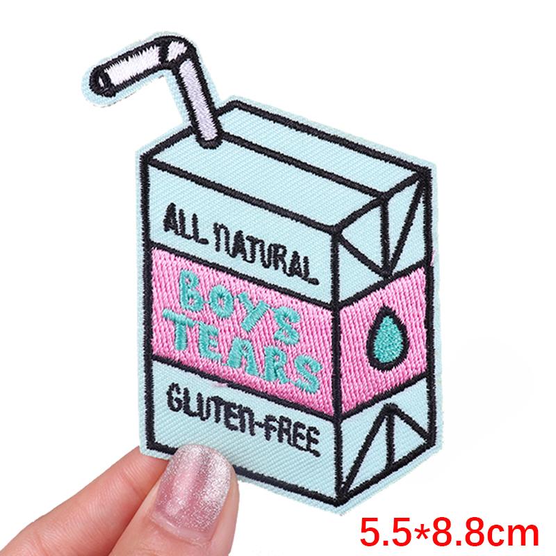 Cartoon /Band Aid Love Embroidery Patch Jeans Sewing Applique Iron On Patches For Clothing Rainbow Letter Patches On Clothes Diy 