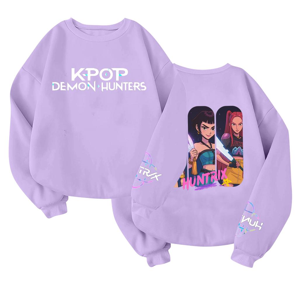 Children's Fashionable Lightweight Long-sleeved Round Neck Pullover With Pockets Printed Pullover