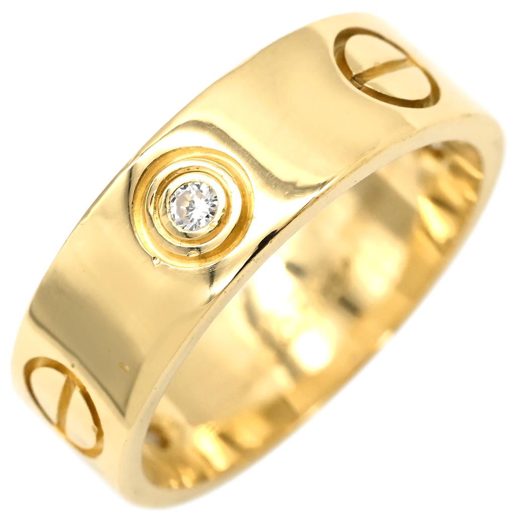 Cartier B4032400 love Love Ring half diamondRing ring 18K Yellow Gold/diamond #9(JP Size) Array