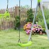 3-in-1 Swing Set, Play Tent, Swing, Gymnastic Rings, Metal, Plastic, Green