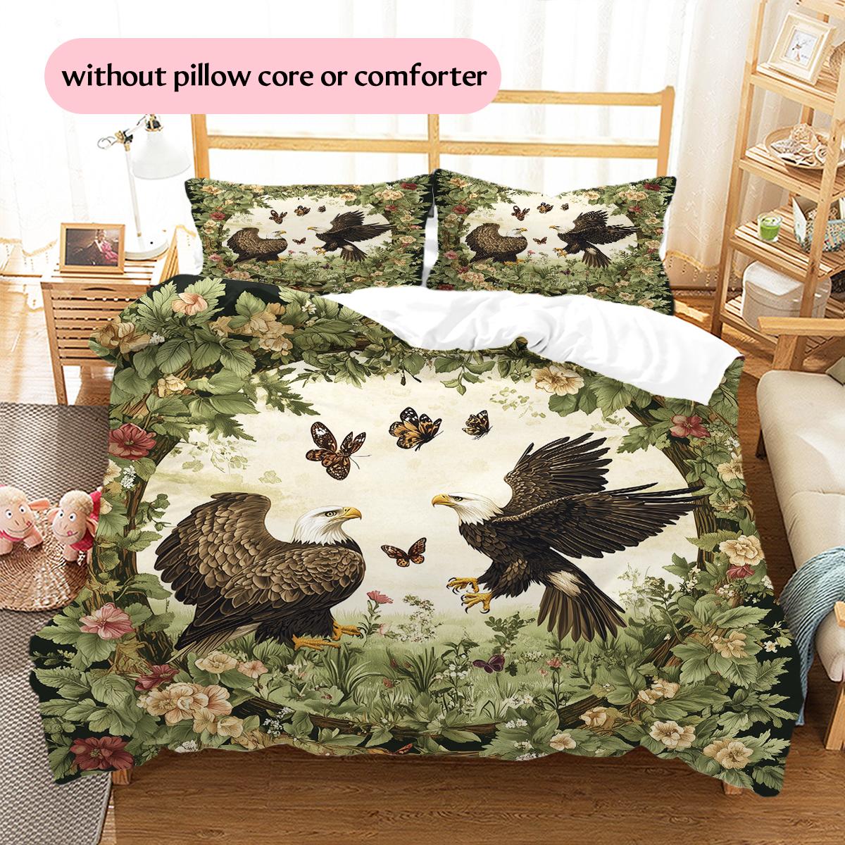 

Two eagles Pattern Bedding Home Decoration Birthday Gift (1 * duvet cover + 2 * pillowcase, without core) 135x200cm
