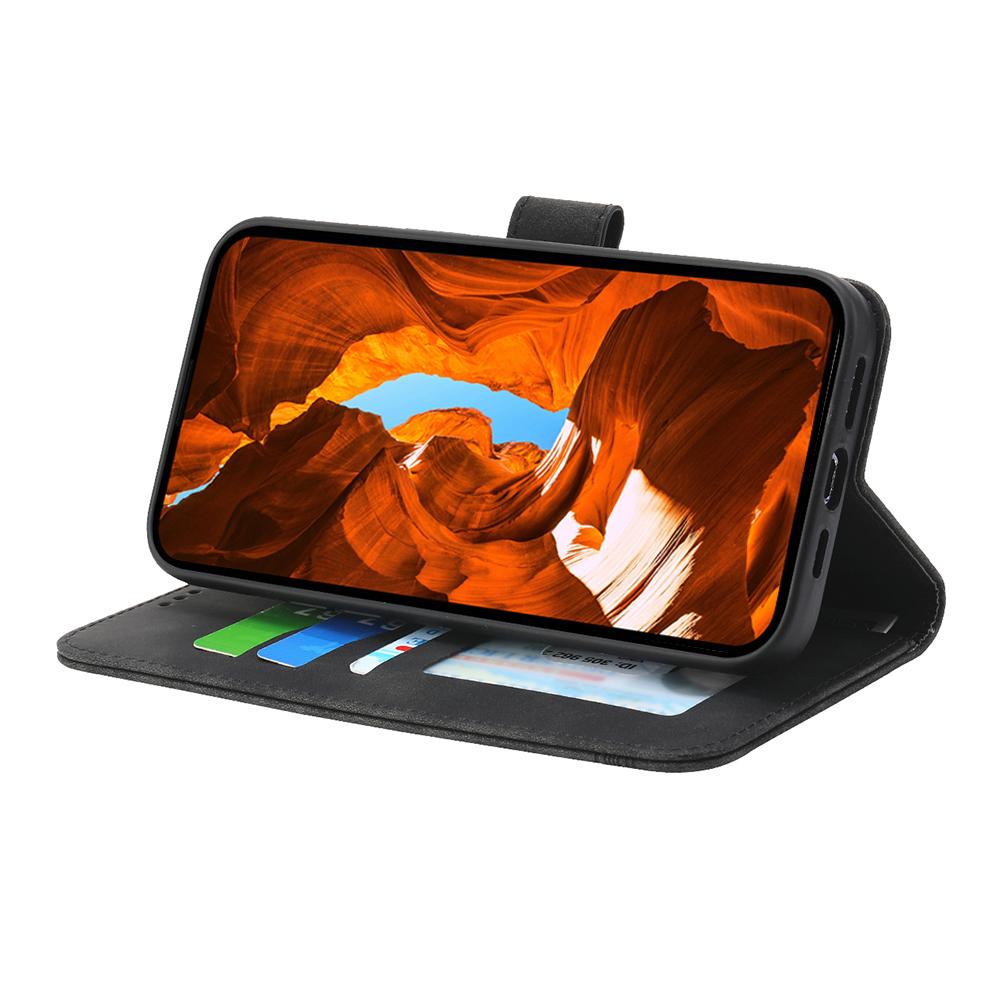 

For Samsung Galaxy S25 Ultra Leather Case Lines Imprint Wallet Phone Cover Blue