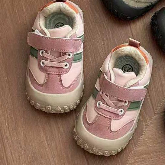 

XSHX моральное воспитание с помощью строительных блоков | Осенние ретро функциональные нескользящие туфли для детского сада для мальчиков и девочек, сумка, голова, липучка, кожаная поверхность 30 розовый зеленый