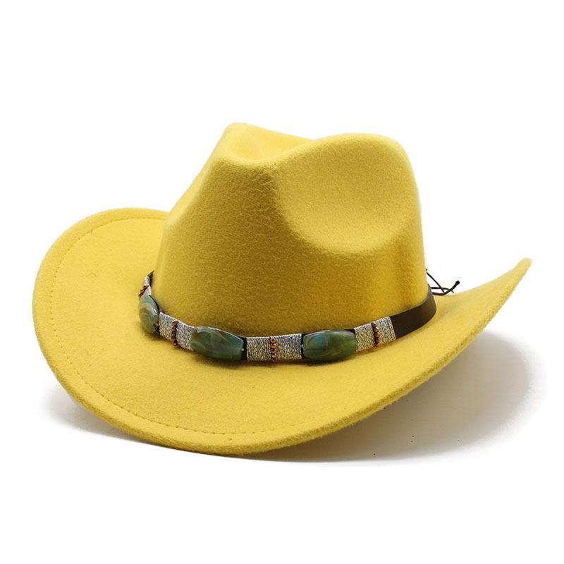Wind Minority Style Accessories Woolen Western Cowboy Top Hat Men'S And Women'S Couple Hat