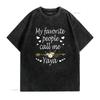 Unisexs My Favorite People Call Me Yaya Mothers Day T Shirt Black 2xl Vintage Washed Slightly Streetwear Soft Stylish Graphic