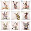 Easter Rabbit Linen Pillowcase for Home Decor and Lumbar Support