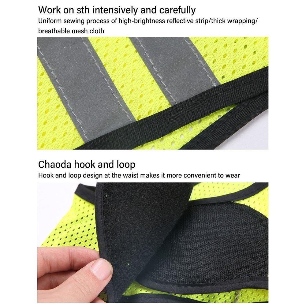 Polyester Running Reflective Vest Elastic Webbing Reflective Safety Vest  Lightweight Biking