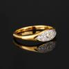925 Sterling Silver Ring White Cubic Zirconia Round 1.5mm 1.3mm Rhodium or Yellow Gold Plated Elegant Women Jewelry