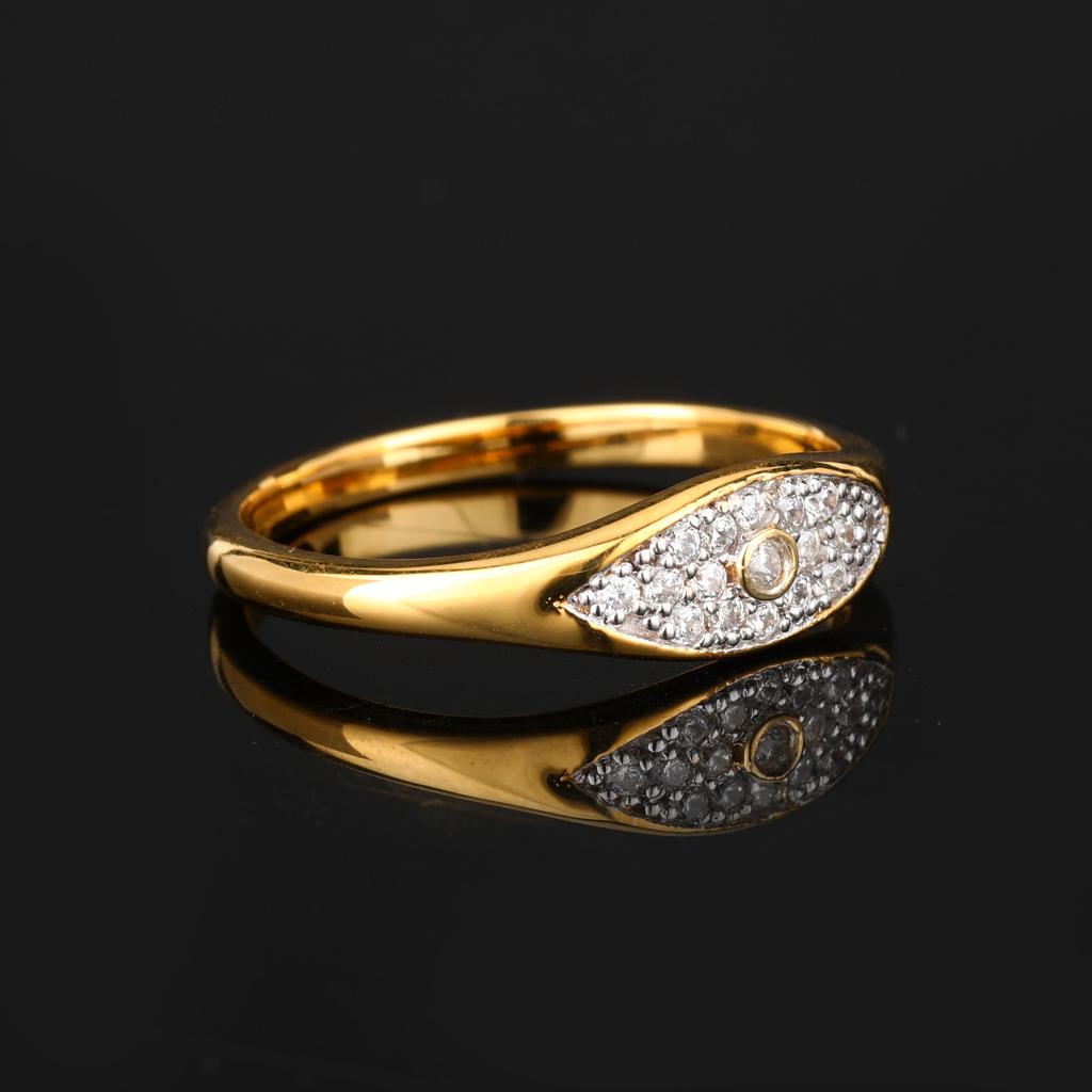 925 Sterling Silver Ring White Cubic Zirconia Round 1.5mm 1.3mm Rhodium or Yellow Gold Plated Elegant Women Jewelry