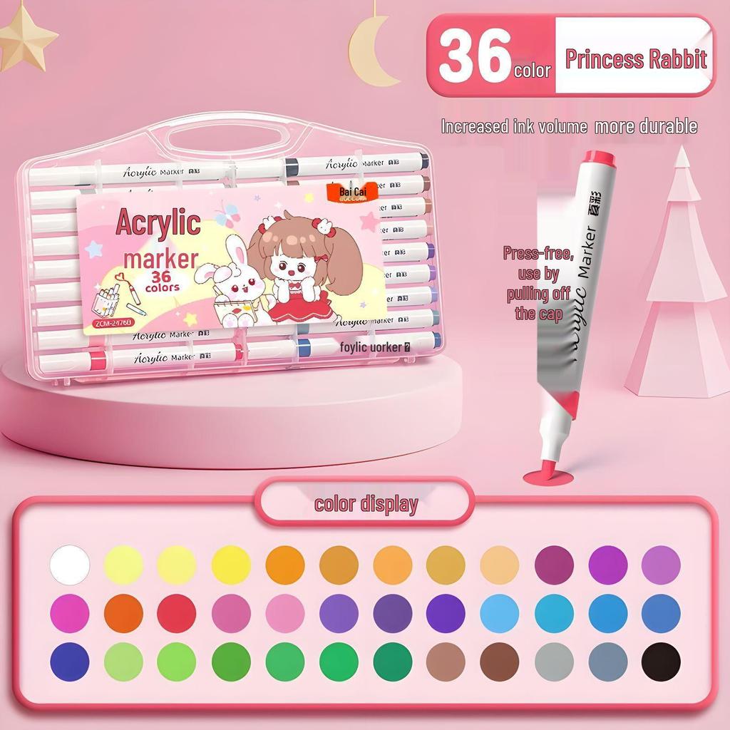 Non-Toxic True Color Astronaut Acrylic Marker Pen - Washable Brush for Children's Graffiti Art