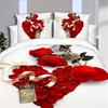 Fashion Home Decor 3D Duvet Cover Pillowcase Quilt Bedding Set Queen King Pretty Rose Flower