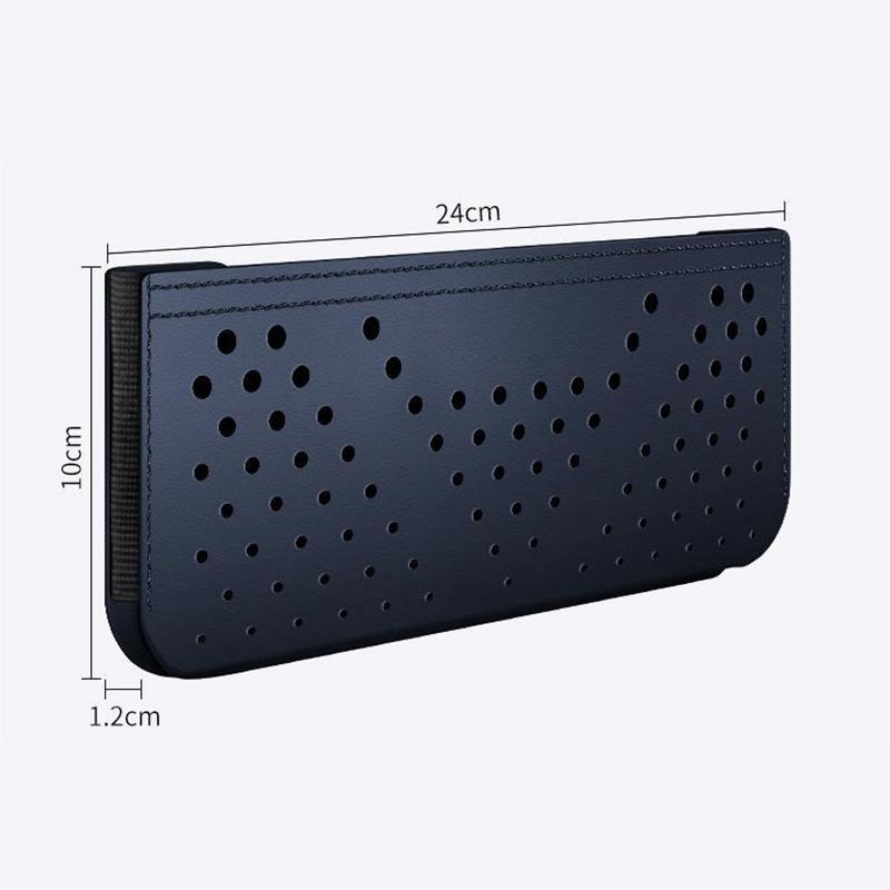 PU Leather Car Net Storage Bag General Multi-Functional Storage Hanging Bag Cell Phone Bag Paste Type Storage Box Car Accessorie