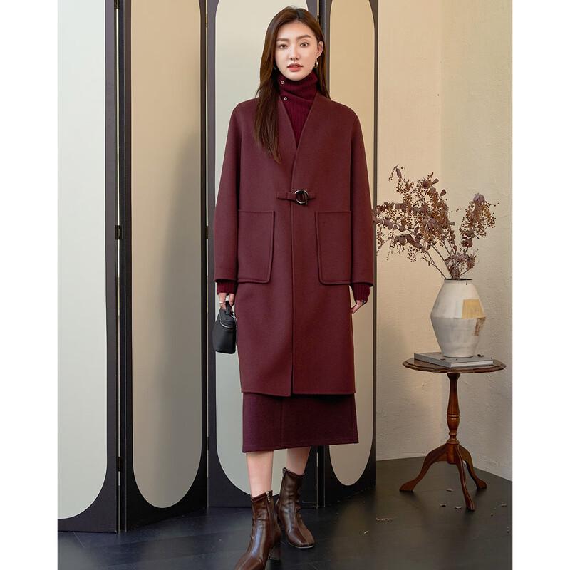 

Iveni Premium Double-faced Wool V-Neck Coat L