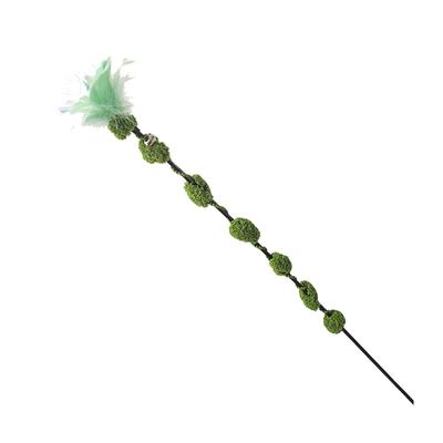 Cat Teaser Wand Toy Reduce Boredom Fun Interactive Cat Stick Toy with Flower Feather Bell for Cats