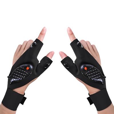 Boono Fishing Hands-Free LED Flashlight Gloves, Battery-Powered Flashlight for Camping, Running, and More (Hands-On Set, USB Rechargeable)