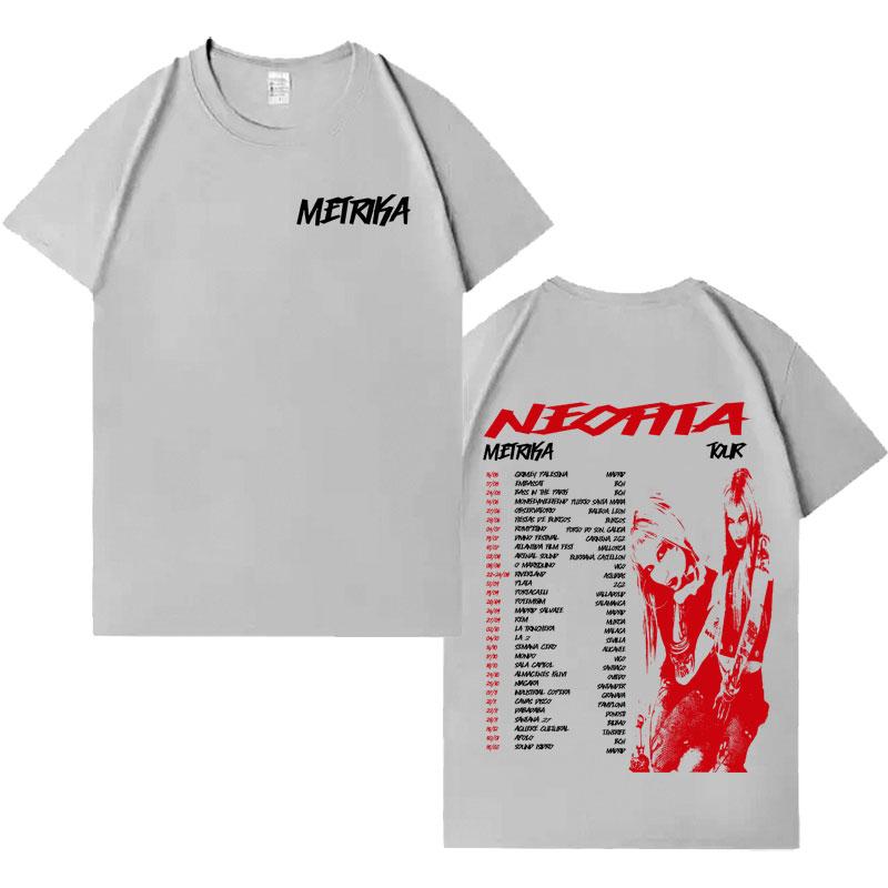 Rapper Metrika Fashion Album Graphic Tees Mens Women Oversized Cotton Tshirts Hip Hop High Quality Casual Short Sleeve Tshirt