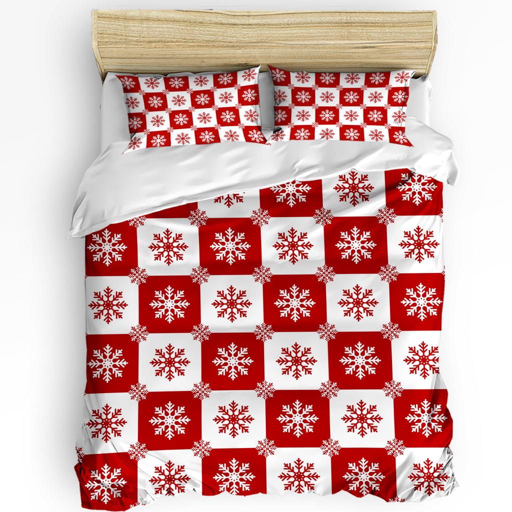 Christmas Snowman Truck Pinecone 3pcs Bedding Set For Double Bed Home Textile Duvet Cover Quilt Cover Pillowcase