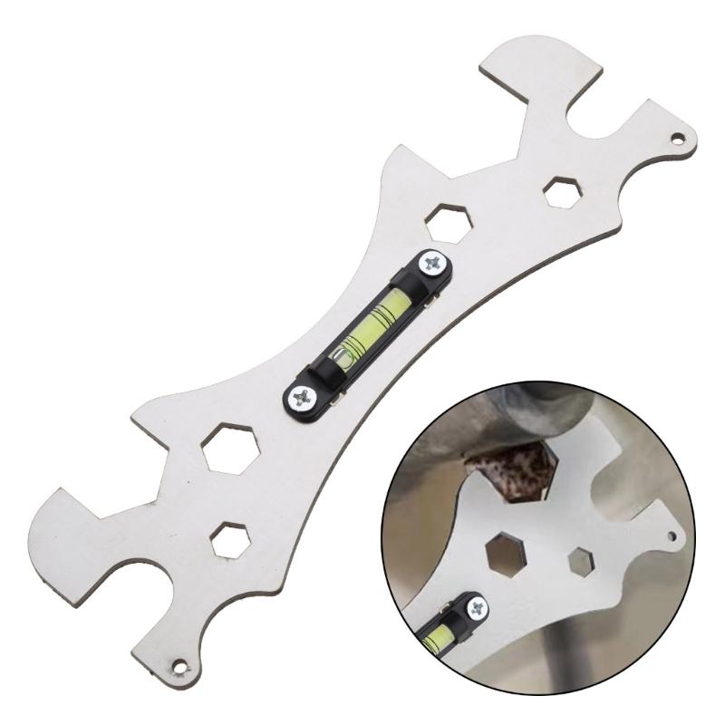 Curved Level Ruler Special Wrench for Shower Bathroom Distance Measuring Ruler for Shower Faucet Bathroom Maintenance