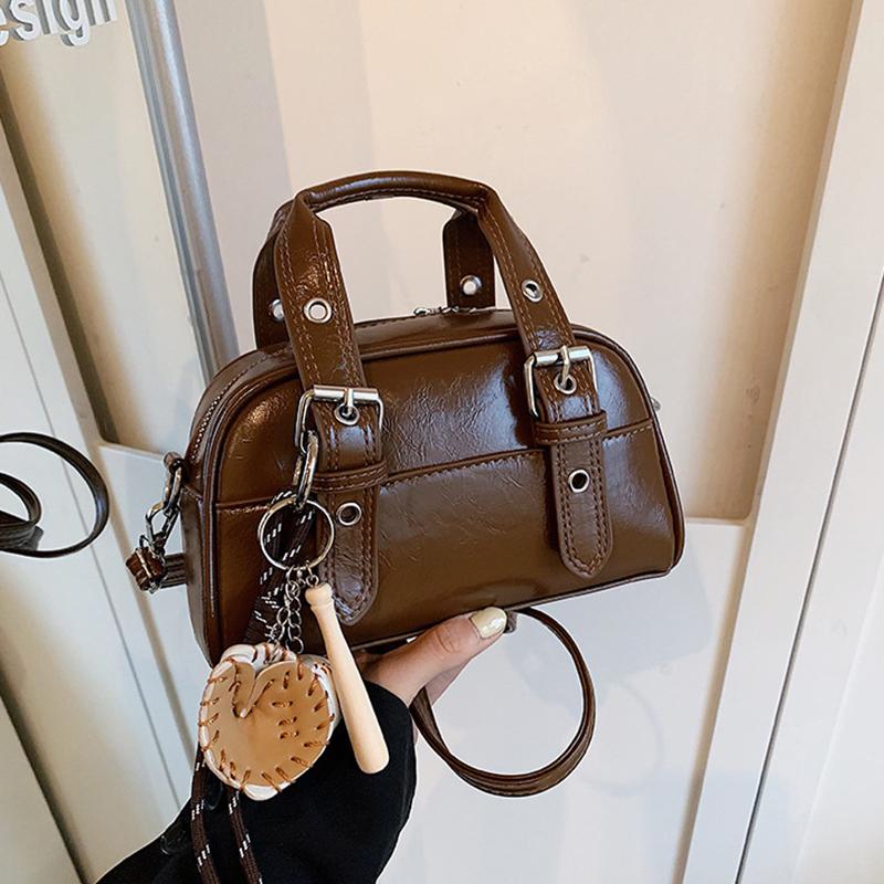 

Yogodlns Ретро Модная Женская Сумка Новое Качество Маленькая Сумка Весенне-Летний Стиль Сумка Кроссбоди Сумка-Подушка Стильная Универсальная Сумка 21x7x13cm кофейный