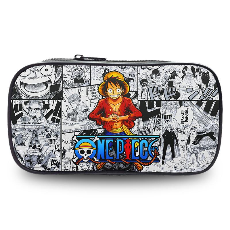 One Piece Wano Arc Pencil Case: Zoro & Luffy Design Storage Box