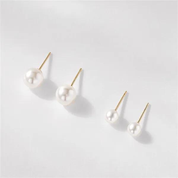 14K Vernis Pearl Earrings (7 Types)